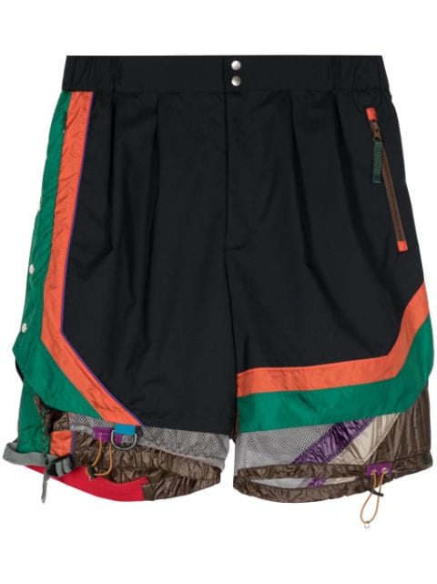 Kolor panelled colour-block shorts