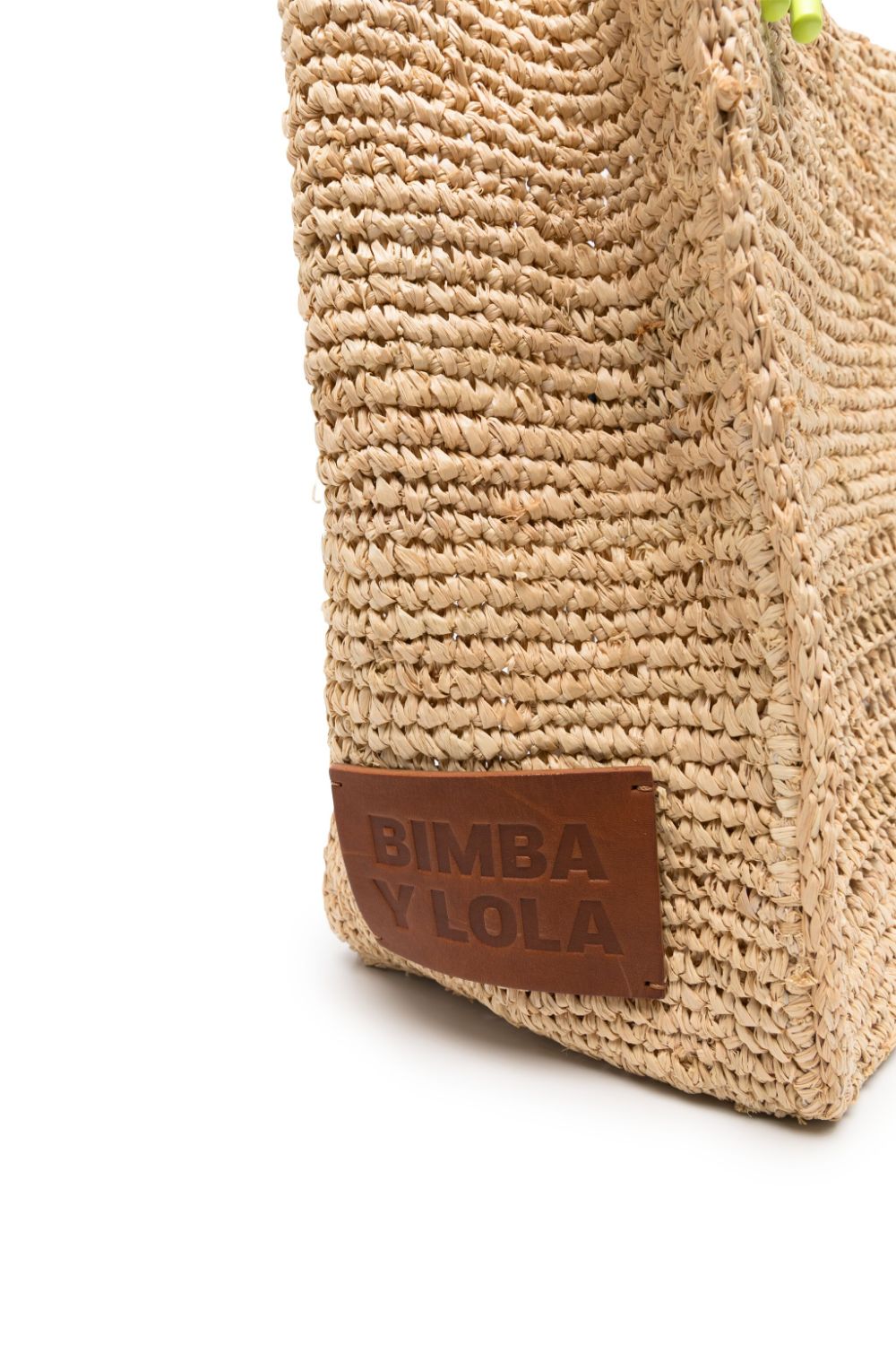 Shop Bimba Y Lola Logo-embroidered Raffia Tote Bag In Neutrals