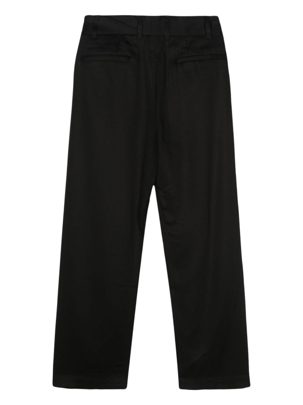 Shop Bimba Y Lola Straight-leg Lyocell Trousers In Black