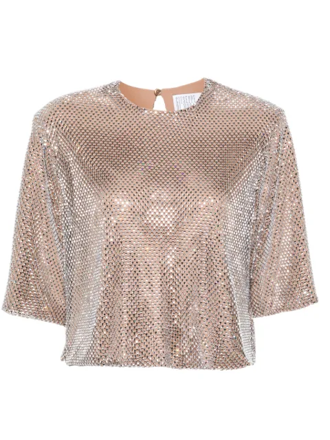 Giuseppe Di Morabito crystal-embellished mesh top