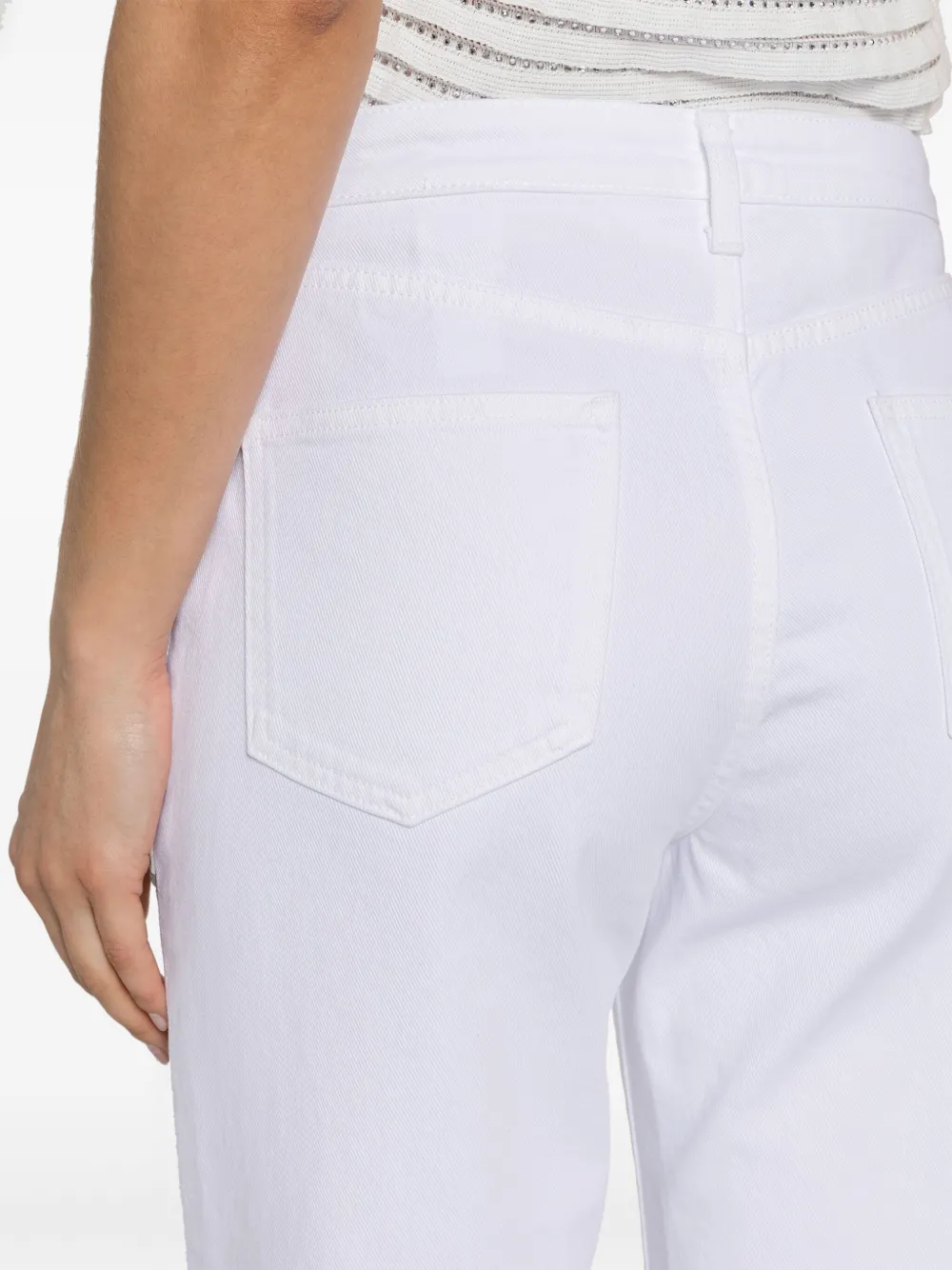 Shop Fabiana Filippi Five-pockets Tapered Jeans In White