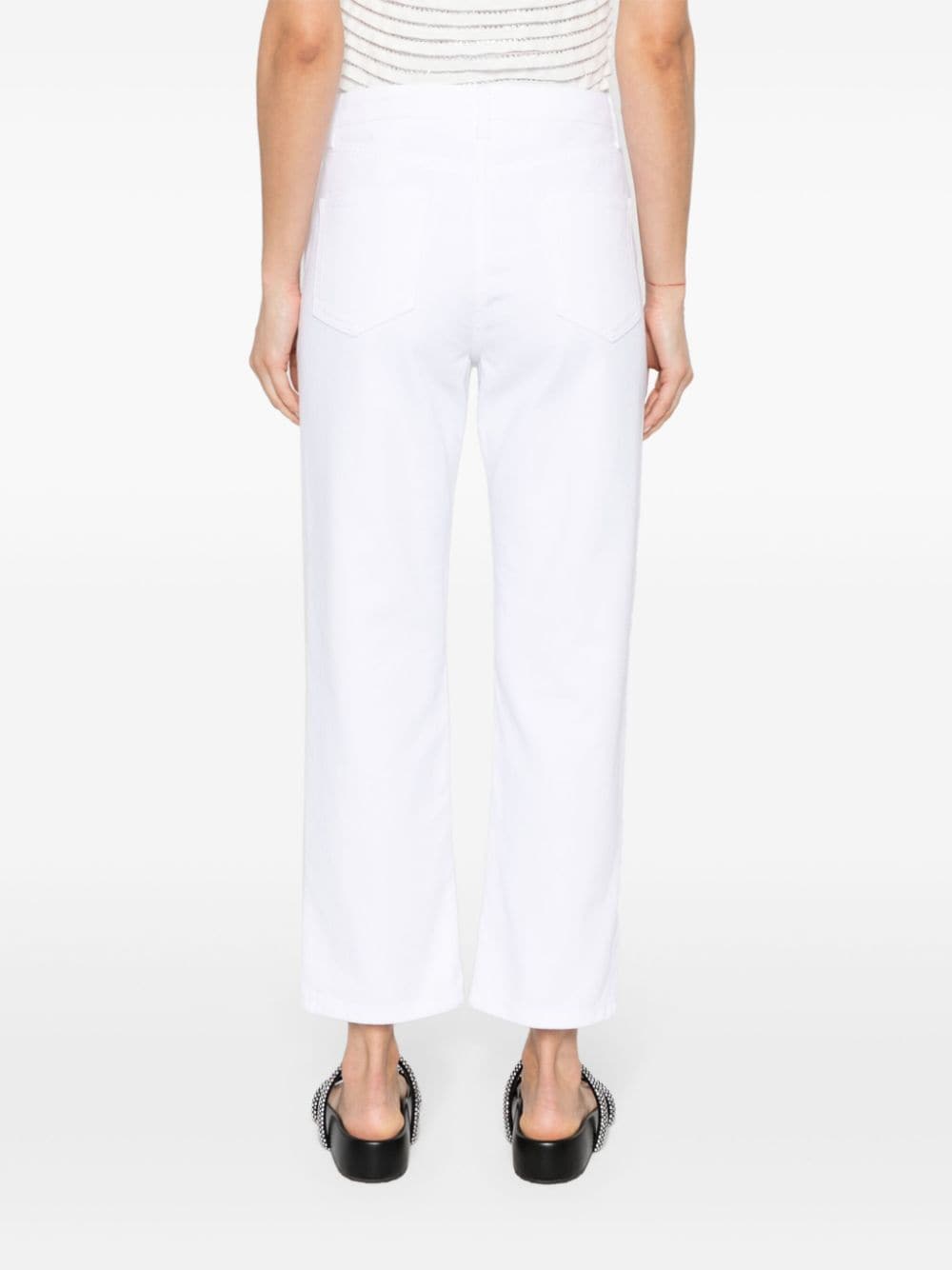 Shop Fabiana Filippi Five-pockets Tapered Jeans In White