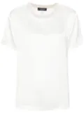 Fabiana Filippi contrasting-neck satin blouse - White