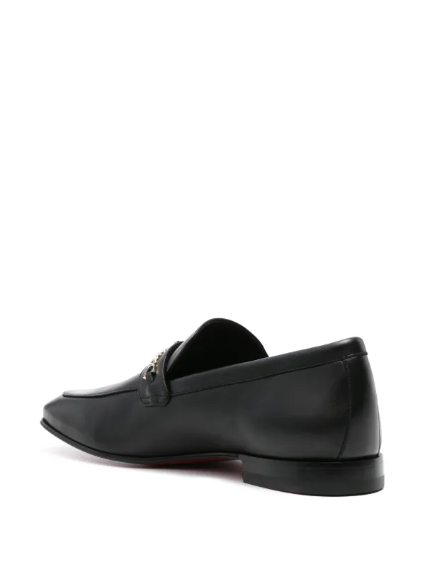 Christian Louboutin MJ Moc Leather Loafers | Black | FARFETCH