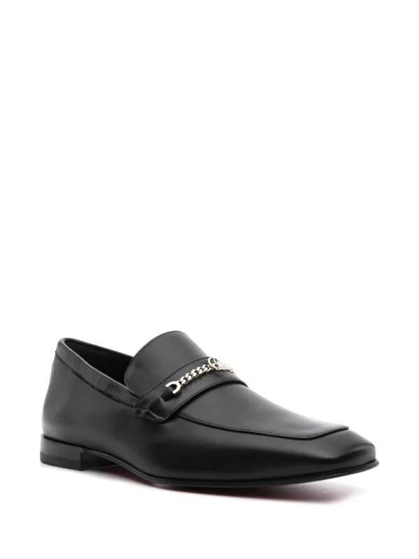 Christian Louboutin MJ Moc Leather Loafers | Black | FARFETCH display picture 3