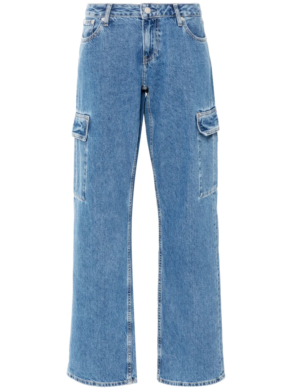 Calvin Klein low-rise cargo jeans | Blue | Image 1