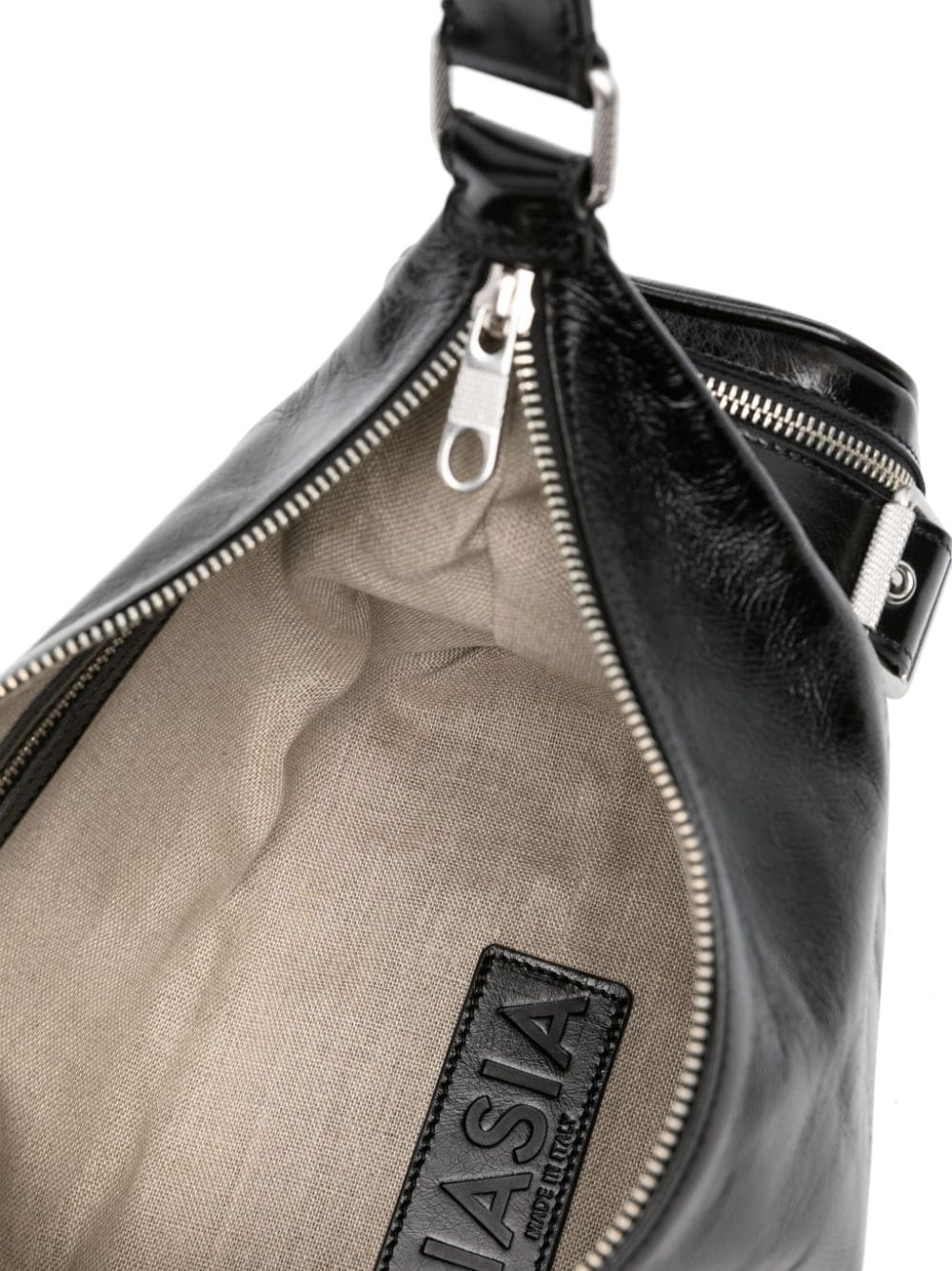 Shop Biasia Y2k Leather Shoulder Bag In Black