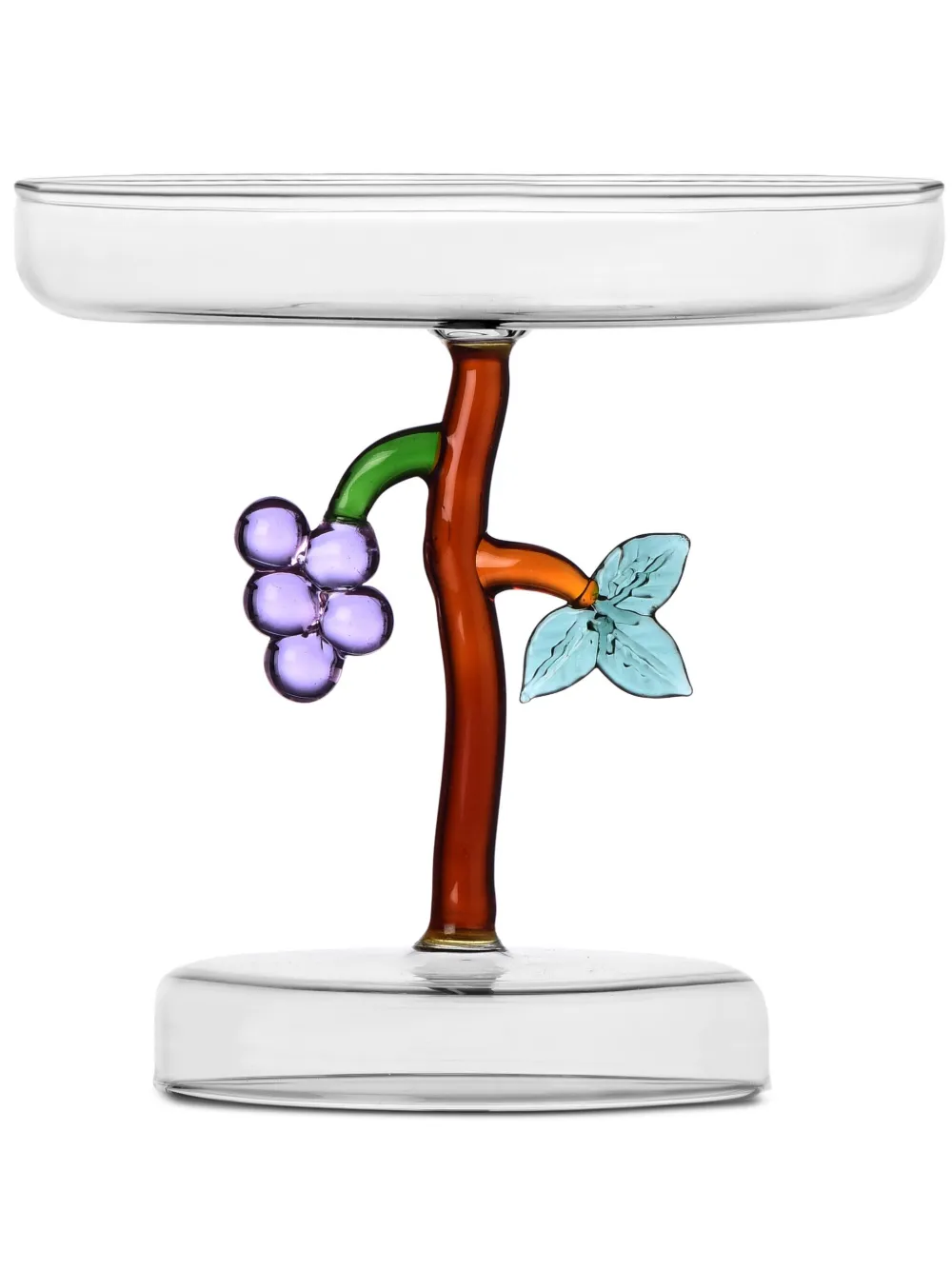 Ichendorf Milano Fruits And Flowers Glass Cake Stand (15cm) In Neutrals