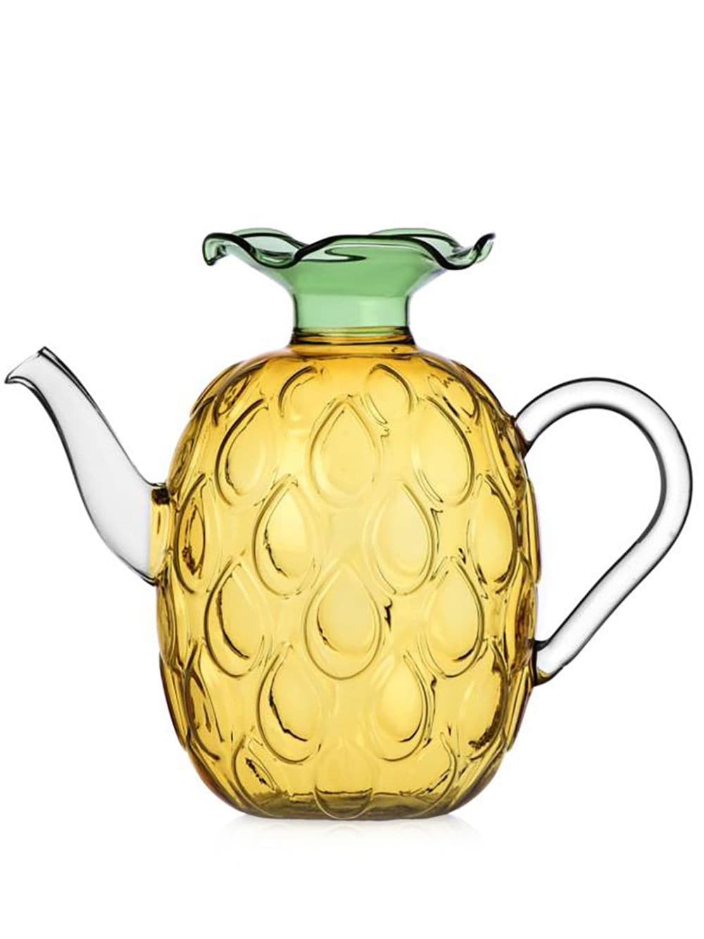 Ichendorf Milano Pineapple Glass Tea Pot In Yellow