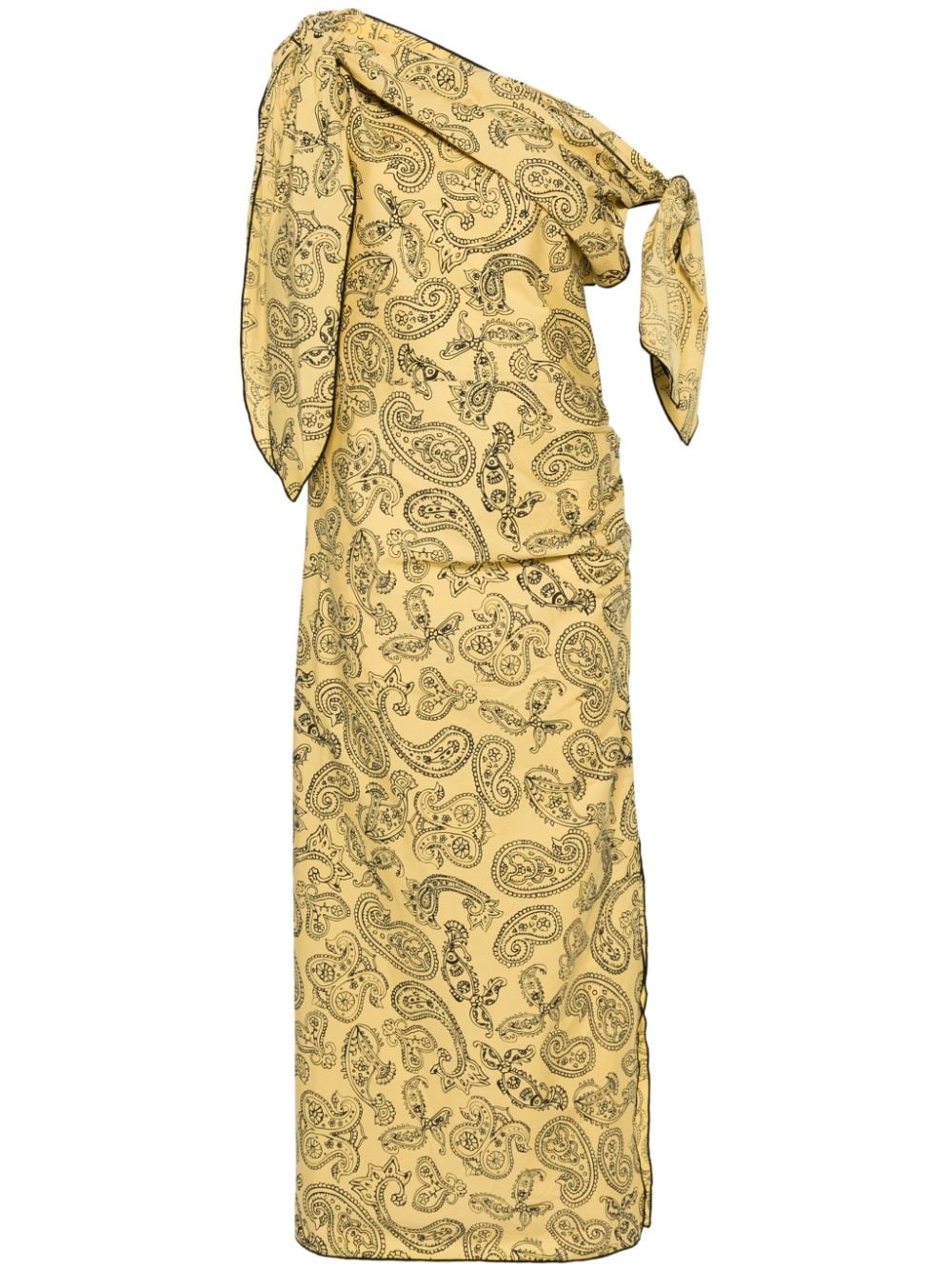 Bimba Y Lola Paisley-print Tie-strap Dress In Yellow