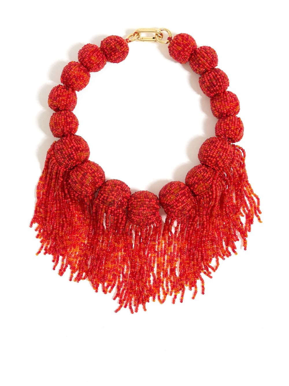 Bimba Y Lola Beaded Necklace In Red