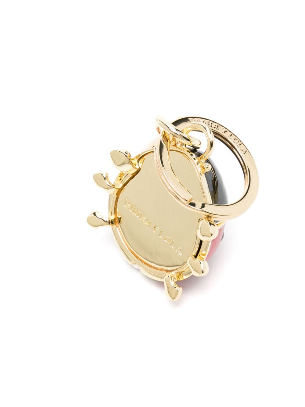Shop Bimba Y Lola Ladybug-pendant Keyring In Gold
