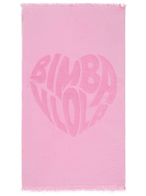 Bimba y Lola logo-jacquard cotton beach towel
