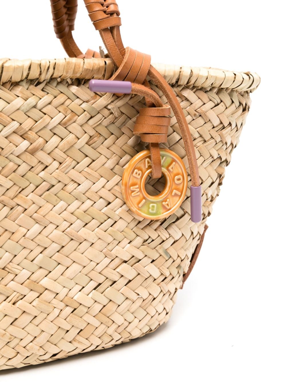 Shop Bimba Y Lola Grass Basket Crossbody Bag In Neutrals
