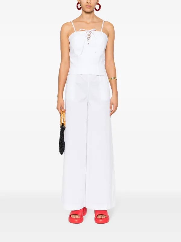 Federica Tosi Pantaloni a Gamba Ampia | Bianco | FARFETCH IT
