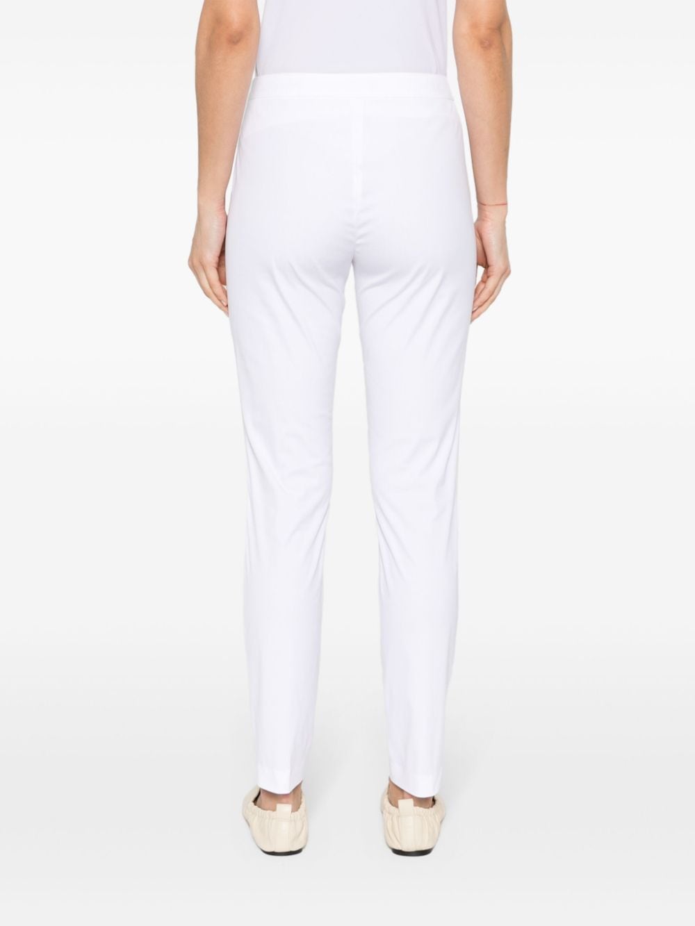 Shop Fabiana Filippi Poplin Skinny Trousers In White