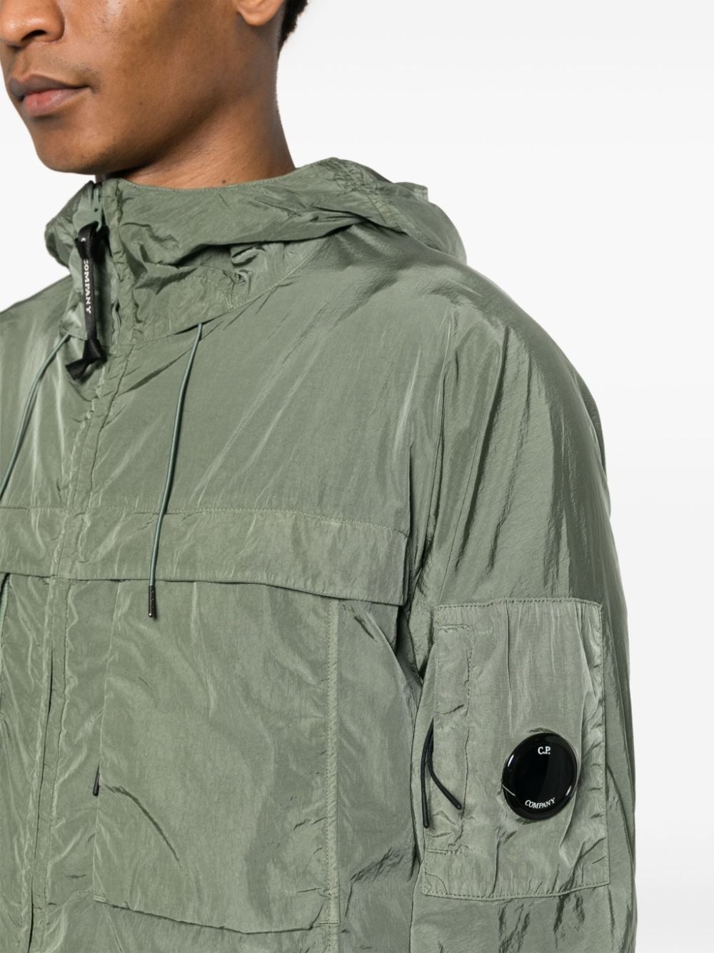 Shop C.p. Company Chrome-r Hoodie Jacket In Grün