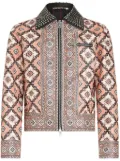 ETRO studded printed shirt jacket PRINTED JACKET WITH STUDS - Orange