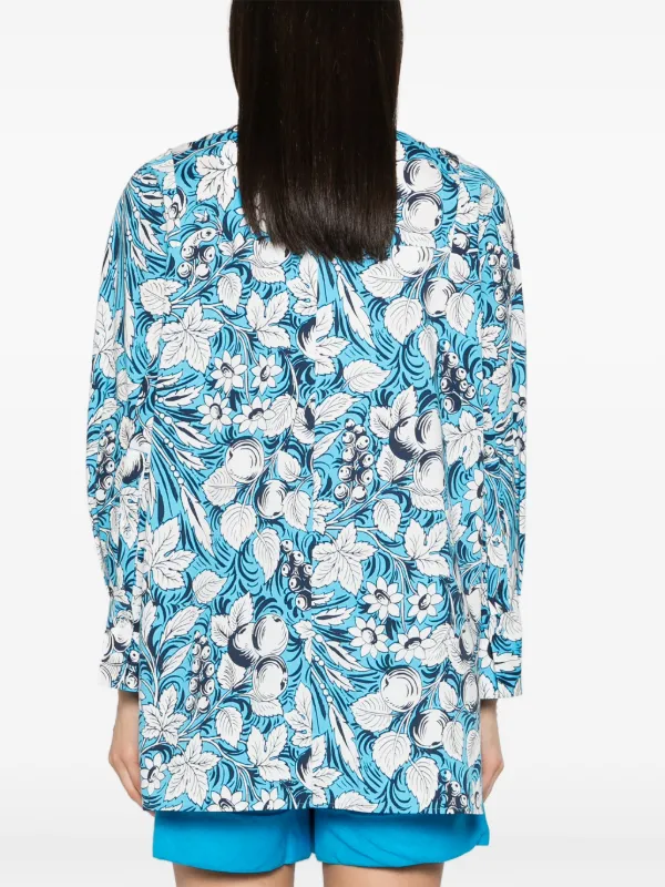 DVF Diane Von Furstenberg Caleb botanical-print Shirt | Blue