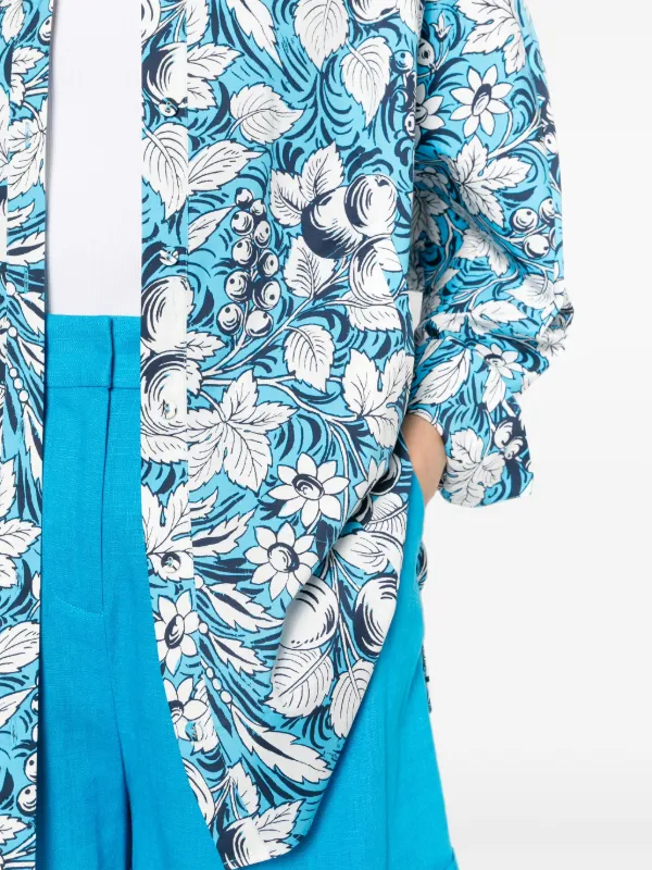 DVF Diane Von Furstenberg Caleb botanical-print Shirt | Blue