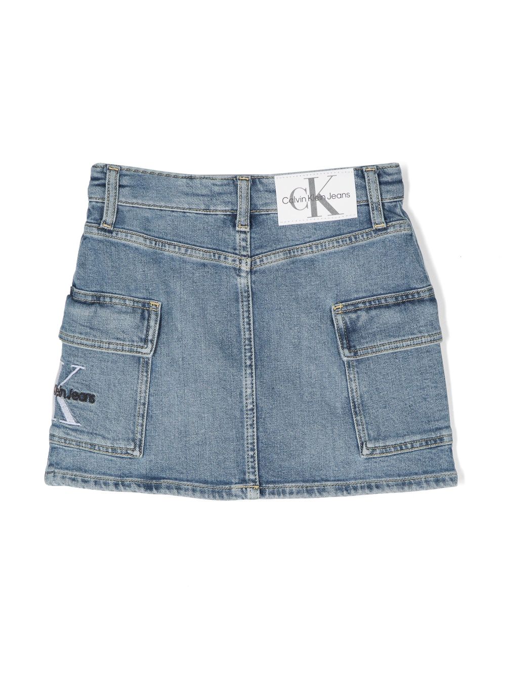 Calvin Klein Kids Spijkerrok met geborduurd logo - Blauw