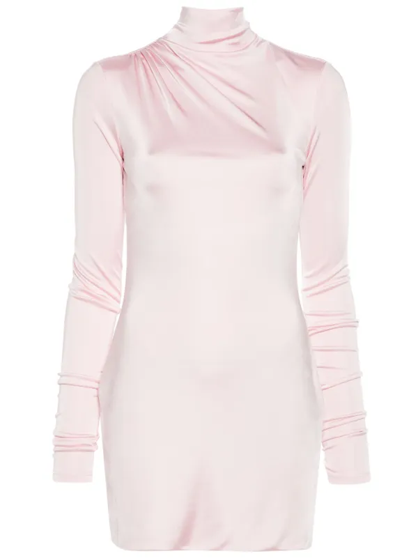 pink parker dress Parker Long Dress Long in Pale Pink with Multi-pastel  Safiyaa London