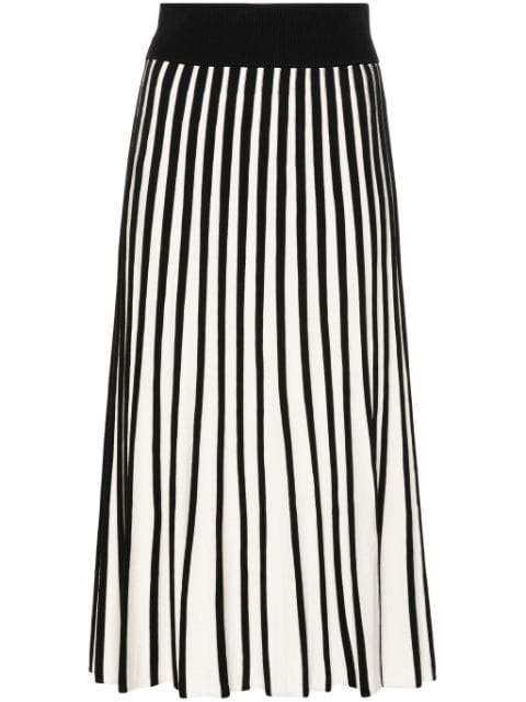 JOSEPH fine-ribbed striped skirt