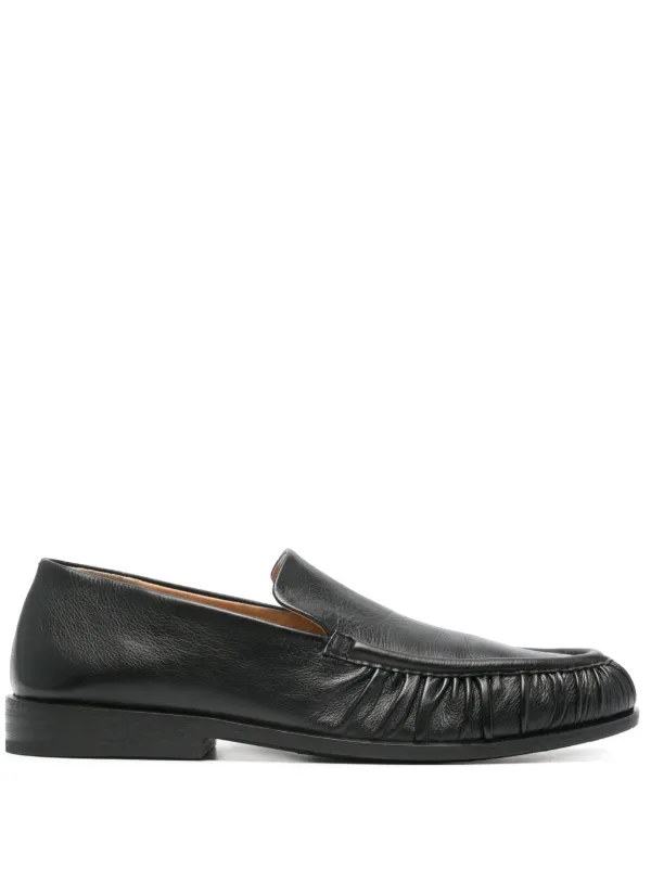 【関税込み】Marsell ブラック Mandolo ローファー Men's Black Leather Loafers Mandolo - Marsèll