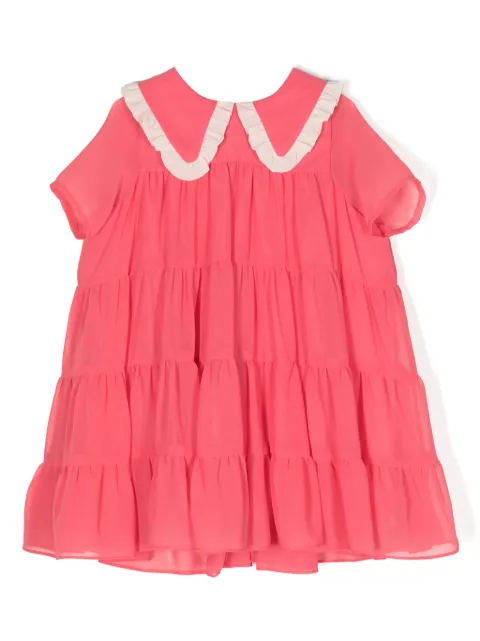 Hucklebones London ruffle-detail chiffon midi dress