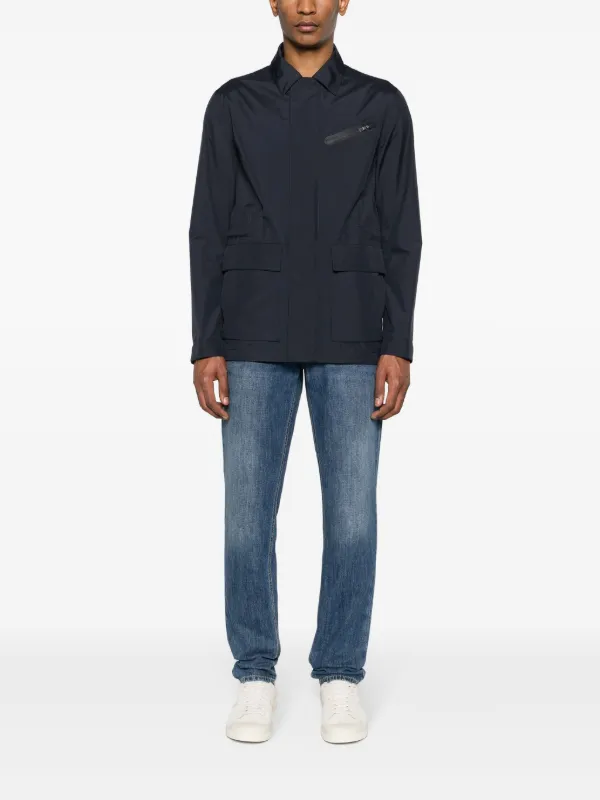 Herno zip-up Lightweight Jacket | Blue | FARFETCH BH