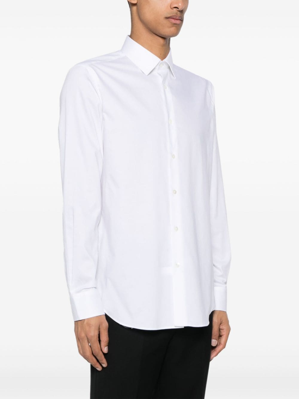 Shop Paul Smith Twill Cotton Shirt In White