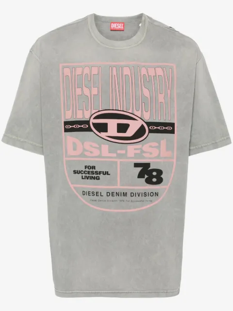 Diesel t-shirt en coton à logo imprimé