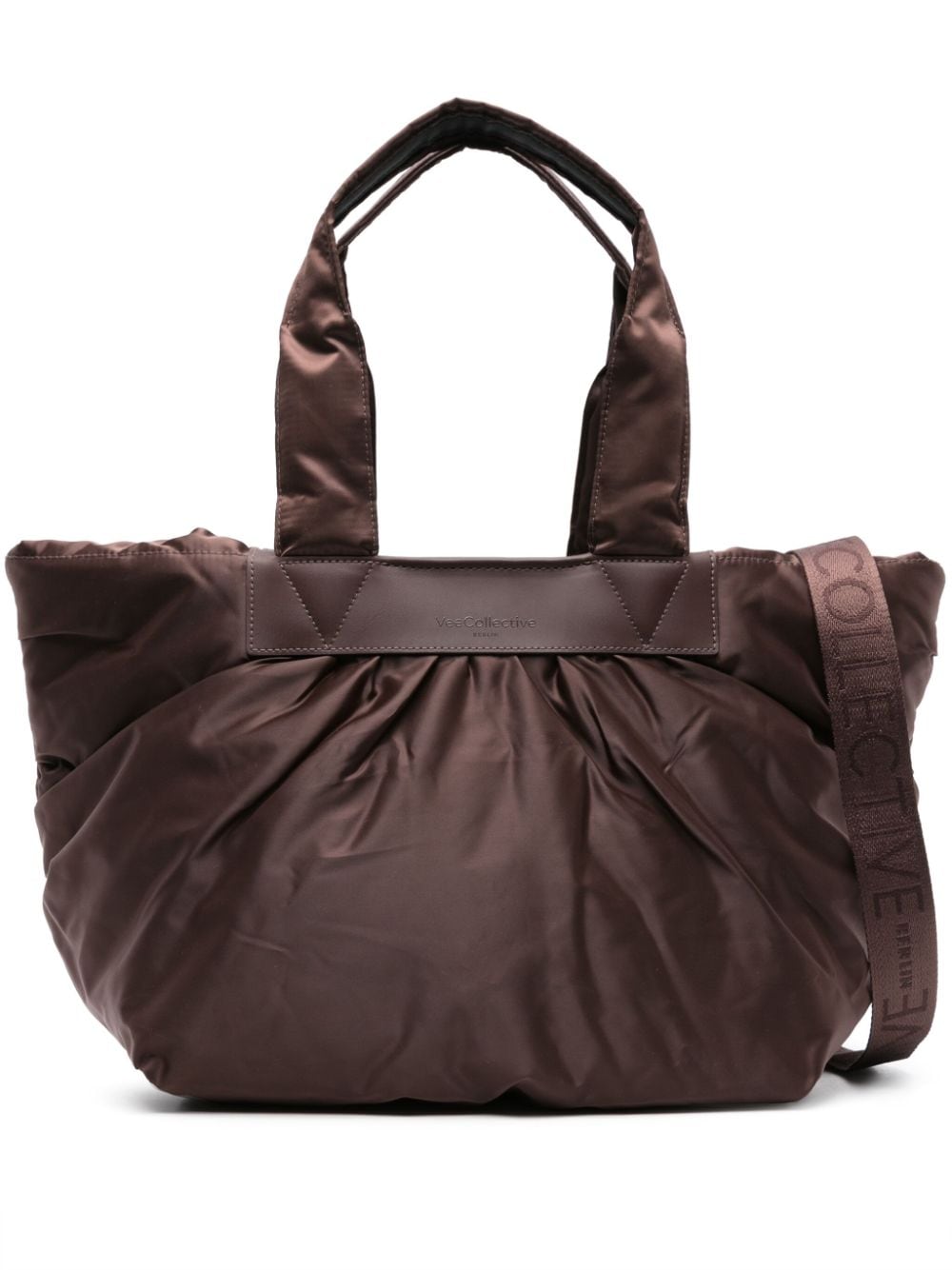 Veecollective Mini Caba Slouchy Tote Bag In Brown