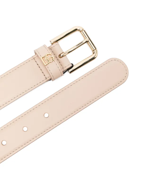 Dolce & Gabbana logo-lettering Leather Belt | Pink | FARFETCH TR