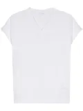 Malo V-neck fine-knit top - White