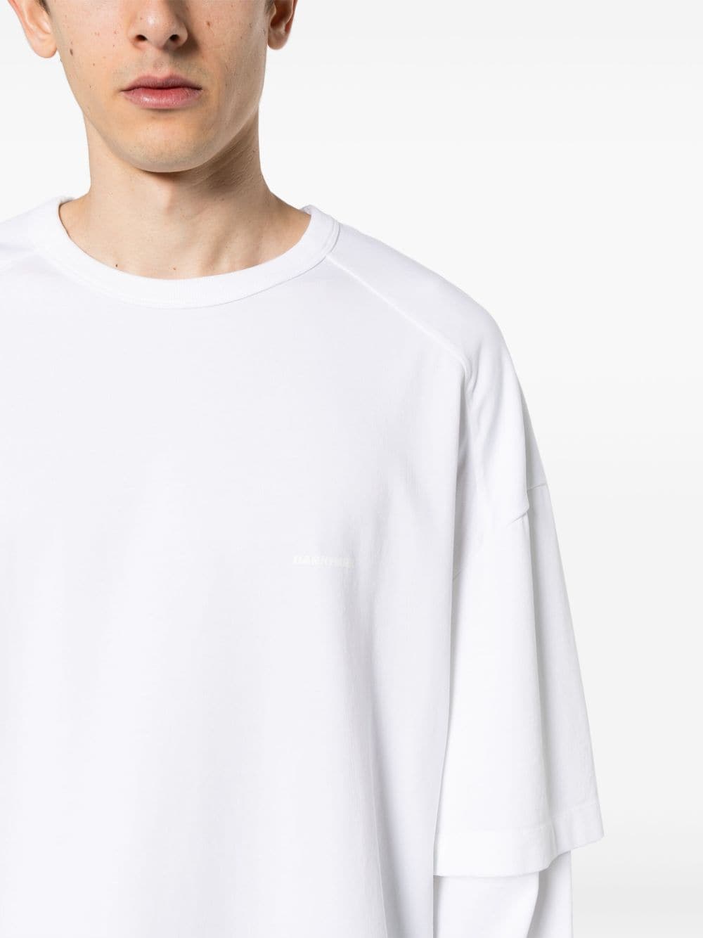 Shop Darkpark Theo Layered-effect T-shirt In White