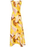 Raquel Diniz Daisy abstract-pattern dress - Yellow