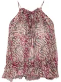 MARANT ÉTOILE Fabino georgette halterneck top - Pink