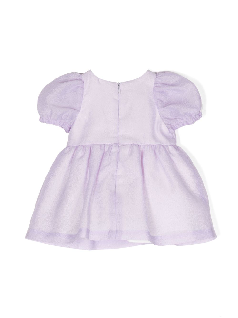 Shop Hucklebones London Bow-detail Crepe Dress Set In Purple