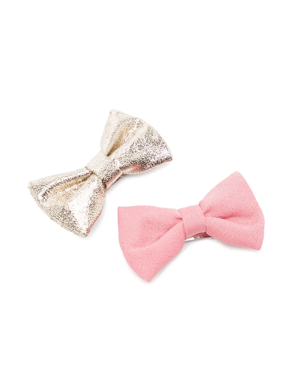 Hucklebones London Twee haarclips met strik Goud