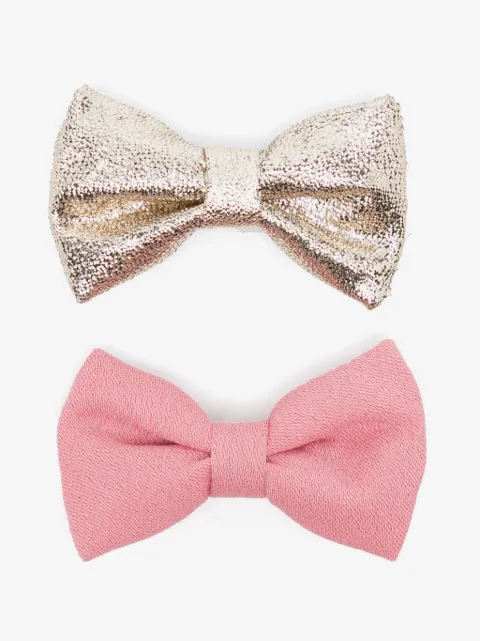 Hucklebones London bow hair clips (pack of two)