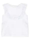 Hucklebones London ruffle-embellished T-shirt - White