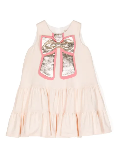 Hucklebones London bow-detail ruffled midi dress
