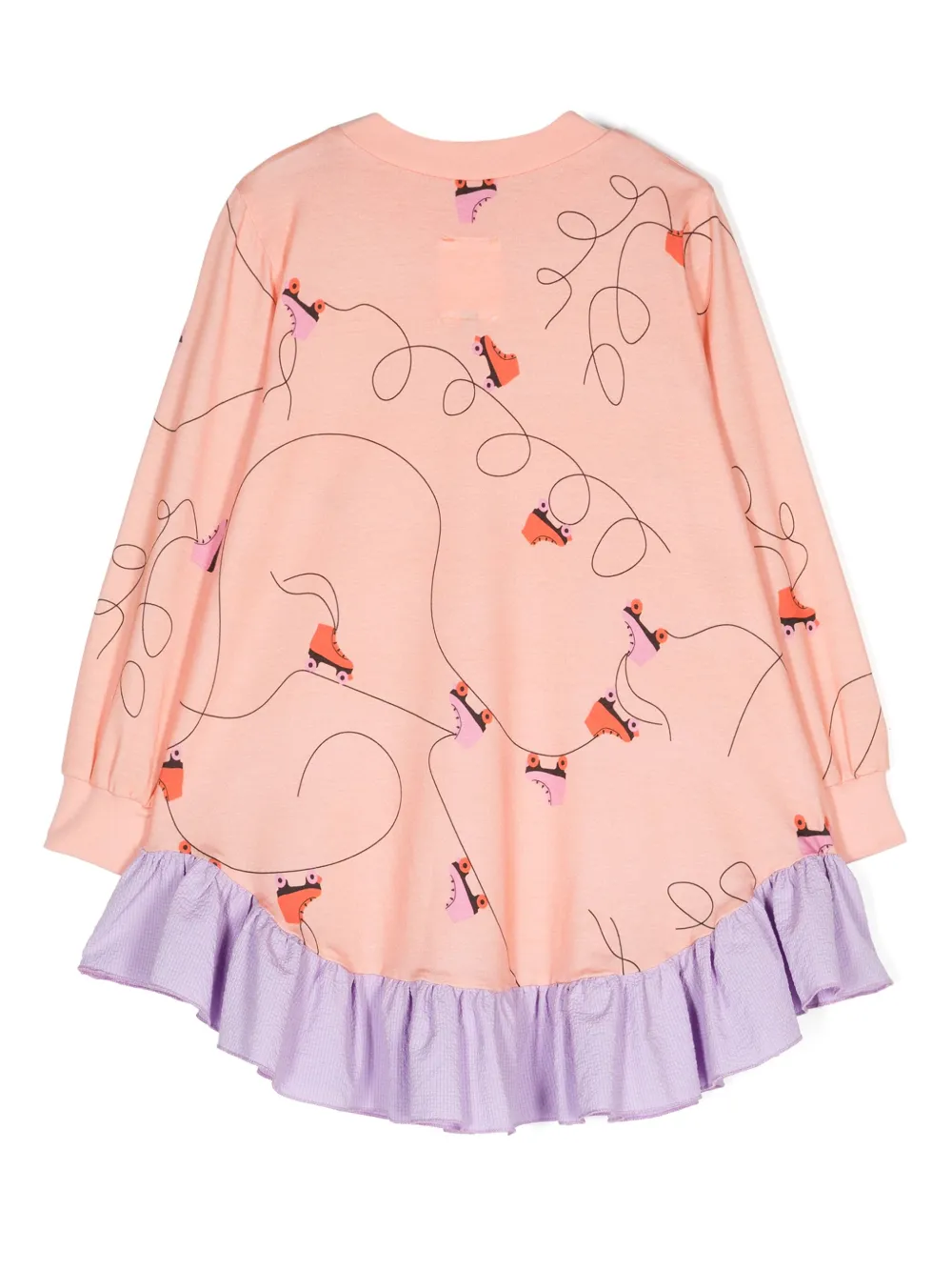 wauwcapowbybangbang WAUW CAPOW by BANGBANG Jasmine Roller jurk met grafische print - Oranje