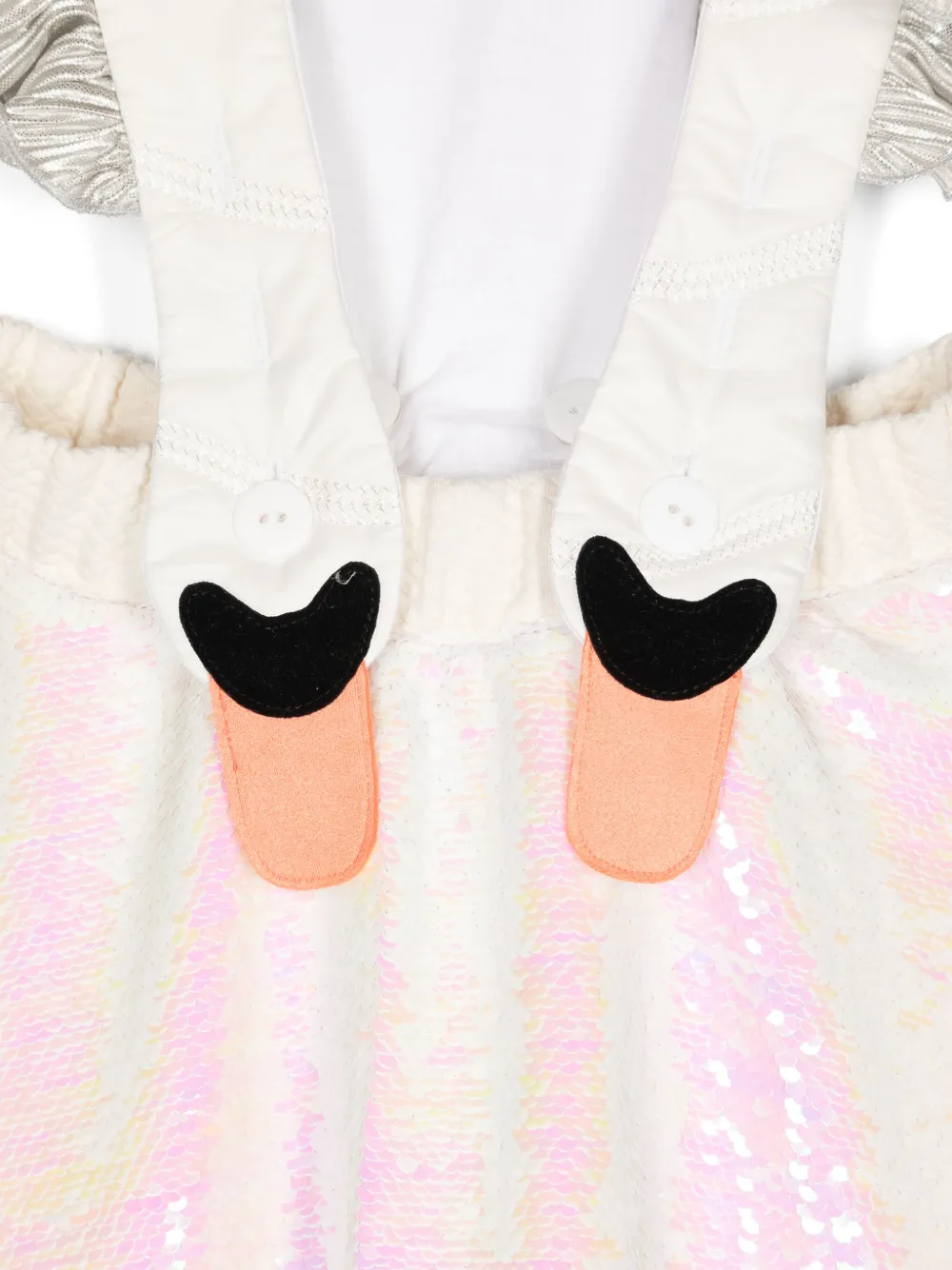 Shop Wauw Capow By Bangbang Bird Girl Frill Sequin Dress In White
