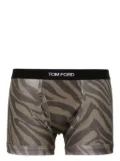 TOM FORD zebra-print cotton briefs - Green