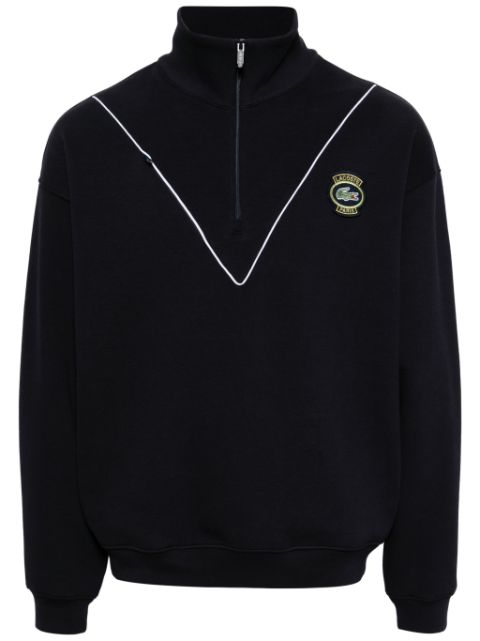 Lacoste logo-embroidered zip-up sweatshirt Men