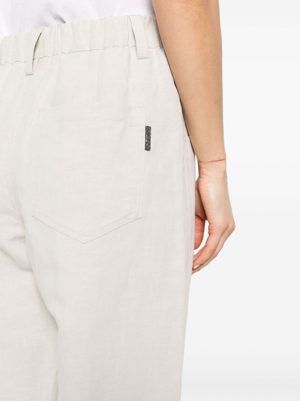 Shop Brunello Cucinelli Pleat-detail Tapered Trousers In Neutrals