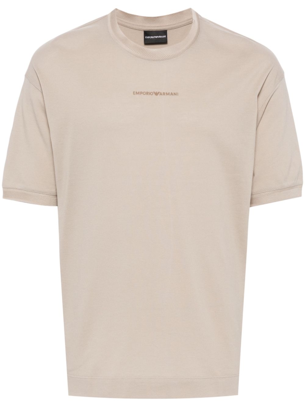 Emporio Armani T-shirt met logoprint Beige