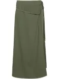 LEMAIRE tied wrap midi skirt - Green